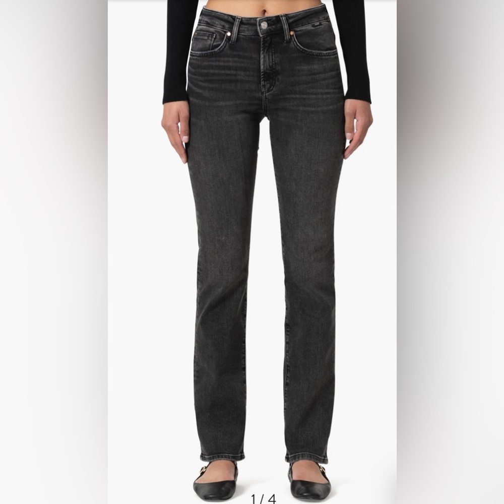 MAVI KENDRA High Rise Straight Leg Washed Black Jeans Size 31 x 30 NWT